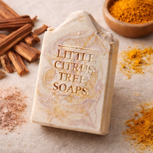 Sandalwood with Pink Clay & Turmeric Bar Soap