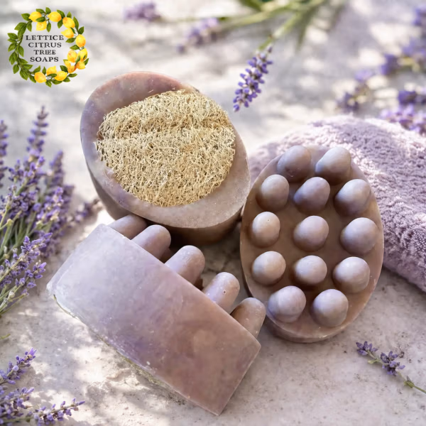 Lavender Gentle Loofah Massage Bar Soap